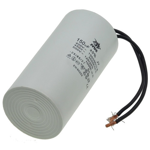 Конденсатор JYUL CBB-60 150мкф - 450 VAC провода (65*130 mm)