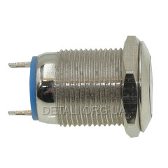 Кнопка антивандальная d14mm різьблення 12mm h18mm 2 контакти 2