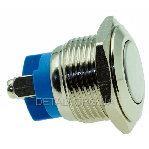 Кнопка антивандальная d18mm різьблення 16mm h23mm 2 контакти під гвинт