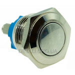 Кнопка антивандальная d18mm різьблення 16mm h23mm 2 контакти під гвинт