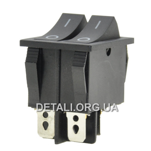 Тумблер подвійний 2 положення 4 контакти 25*31 мм