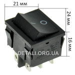 Тумблер 2 положения 6 контактов 21*24 мм 6A