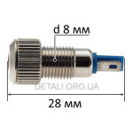 Індикатор антивандальний d11mm різьблення 8mm h28mm 2 контакти