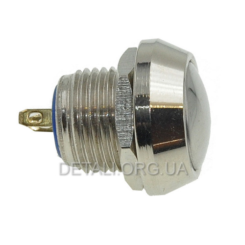 Кнопка антивандальная d17,5mm резьба 12mm h17mm 2 контакта