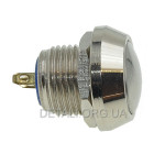 Кнопка антивандальная d17,5mm різьблення 12mm h17mm 2 контакти