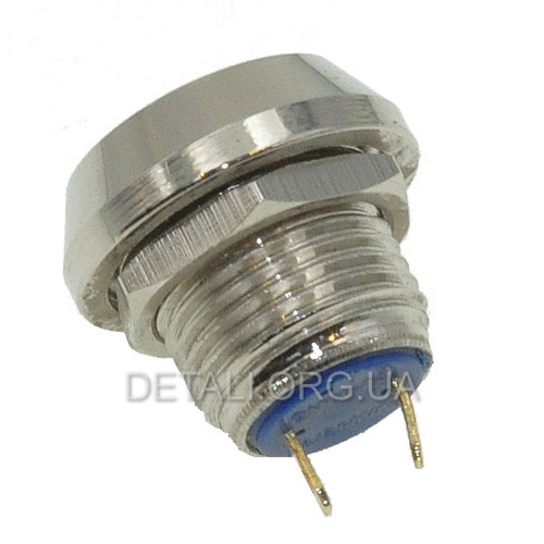 Кнопка антивандальная d17,5mm різьблення 12mm h17mm 2 контакти