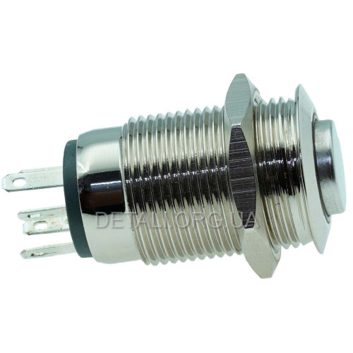 Кнопка антивандальная d18mm різьблення 16mm h28mm 5 контактів індикація
