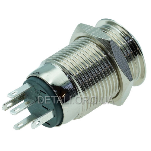 Кнопка антивандальная d18mm різьблення 16mm h28mm 5 контактів індикація