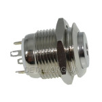 Кнопка антивандальная d18mm резьба 16mm h20mm 4 контакта индикация