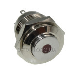 кнопка антивандальная d18mm різьблення 16mm h20mm 4 контакти індикація