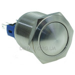Кнопка антивандальная d25mm резьба 22mm h35mm 2 положения 4 контакта