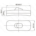 Тумблер 2 положения в корпусе 26*61 mm 6A