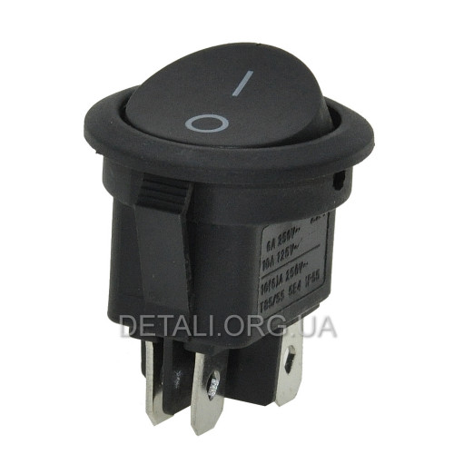Тумблер круглый 2 положения 4 контакта d23 mm