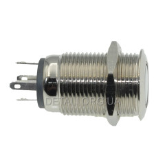 Кнопка антивандальная d18mm резьба 16mm h27mm 5 контактов индикация 2