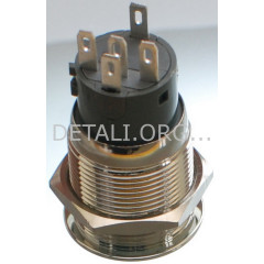Кнопка антивандальная d22mm різьблення 19mm h32mm 5 контактів індикація 2