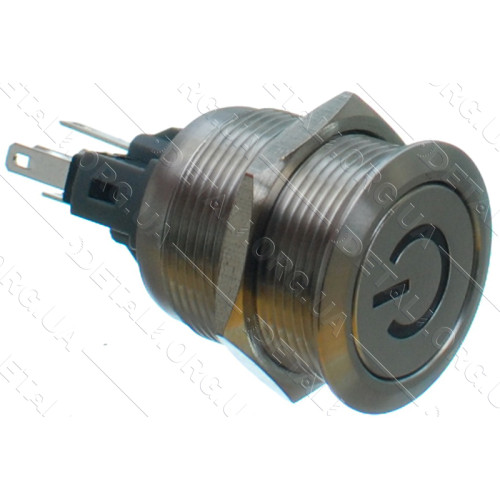 кнопка антивандальная d25mm різьблення 22mm h34mm 6 контактів індикація