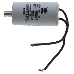 Конденсатор JYUL CBB-60L 4мкф - 450 VAC болт + провода (30*59 mm)