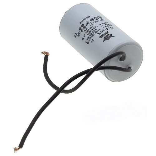 Конденсатор JYUL CBB-60L 5мкф - 450 VAC болт + провода (30*59 mm)