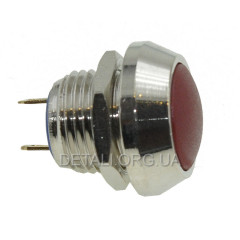 Кнопка антивандальная d17,5mm різьблення 12mm h17mm 2 контакти 2