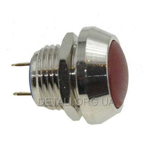 Кнопка антивандальная d17,5mm резьба 12mm h17mm 2 контакта