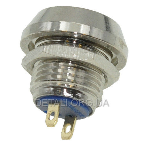 Кнопка антивандальная d17,5mm резьба 12mm h17mm 2 контакта