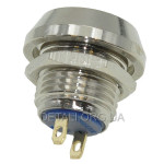 Кнопка антивандальная d17,5mm резьба 12mm h17mm 2 контакта