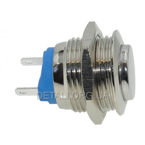 Кнопка антивандальная d18mm резьба 16mm h19mm 2 контакта