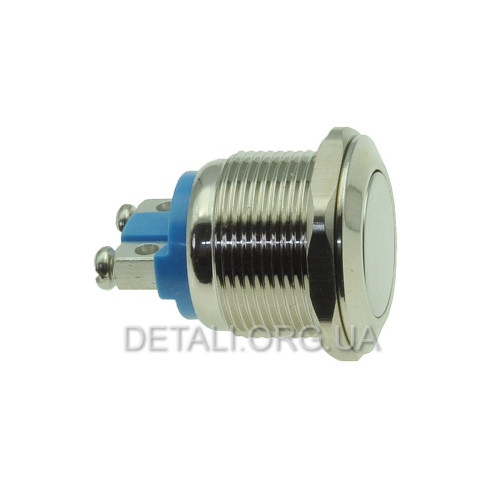 Кнопка антивандальна d22mm різьблення 19mm h26mm 2 контакти під гвинт