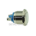 Кнопка антивандальна d22mm різьблення 19mm h26mm 2 контакти під гвинт