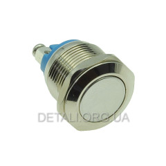 Кнопка антивандальна d22mm різьблення 19mm h26mm 2 контакти під гвинт 2