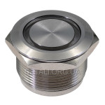 Кнопка антивандальная d25mm різьблення 22mm h18mm 4 контакти індикація