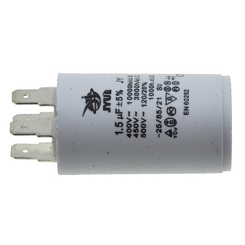 Конденсатор JYUL CBB-60H 1,5мкф - 450 VAC клеммы (30*51 mm)