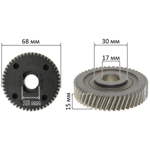Шестерня дисковой пилы Makita MT240 / MT241 оригинал 226572-9 (d17*68 h17 49-з право)