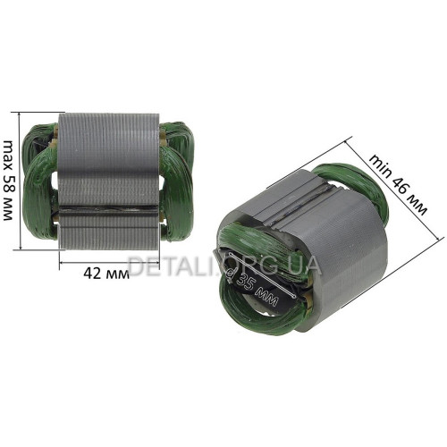 Статор болгарки Bosch GWS 8-115 C 46*58 dвн 35 L42 аналог 1604220506