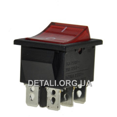 Тумблер 2 положения 6 контактов 26*31 mm с подсветкой 16 A 2