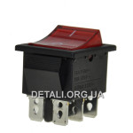 Тумблер 2 положения 6 контактов 26*31 mm с подсветкой 16 A