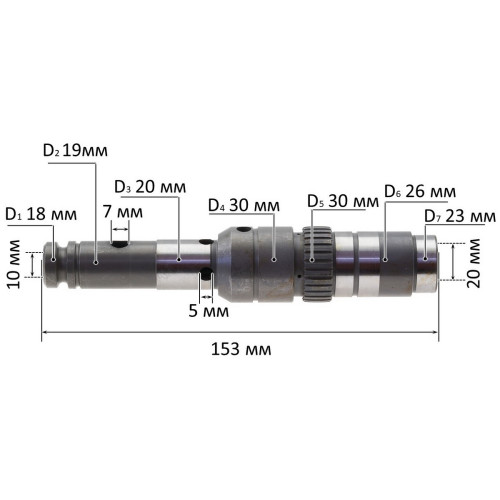 Стовбур перфоратора Makita HR2010 оригінал 323821-6