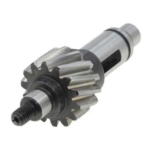 Вал - шестерня торцовочной пилы Makita LS1016 / LS1216 оригинал 227701-7 (d8 L62,5 d21,5 14-з право)