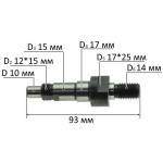 Вал болгарки Makita 9047 оригинал 322902-3