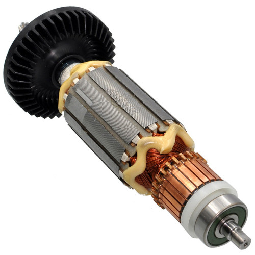 Якорь прямой шлифмашины Makita GD0810C оригинал 515214-3 (178*35 6-з право)