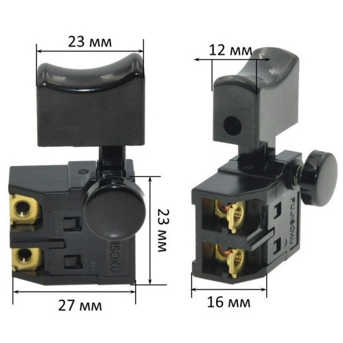 Кнопка SGEL115CDY-6 шлифмашины Makita 2107 FK оригинал 651284-9
