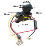Кнопка шуруповерта Makita DF457D оригінал 638862-2