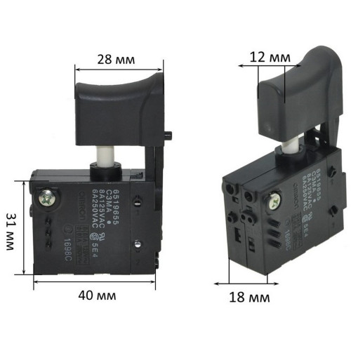 Кнопка гайковерта C3MA Makita 6951 оригинал 651965-5