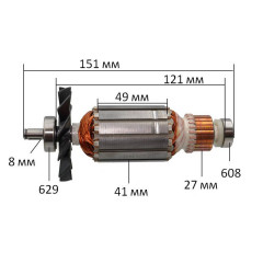 Якорь алмазная дисковая пила Makita 4101RH оригинал 516343-5
