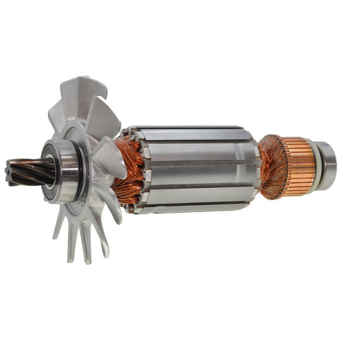 Якорь отбойного молотка Makita HM1400 оригинал 514843-9 (198*49,5 7-з вправо)
