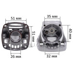 Корпус редуктора (голова) + фланець болгарки (УШМ) Makita GA5030 аналог 318335-8+318336-6