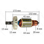 Якорь фрезер Einhell BT-RO 1200 Вт (172*44 резьба 15)