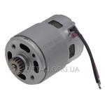 Двигатель 20V шуруповерта Ronix 8905K, ProCraft PA-214 (d44 L вала 72 шестерня 18 зубов d14.5)