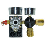 Автоматика компрессора 220V 12Bar в сборе с редуктором и манометрами