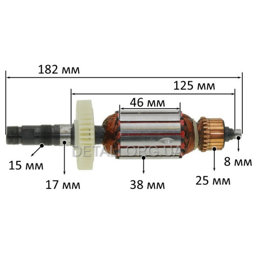 Якір фрезер Wintech 850 ( 182*38 різьблення 15)